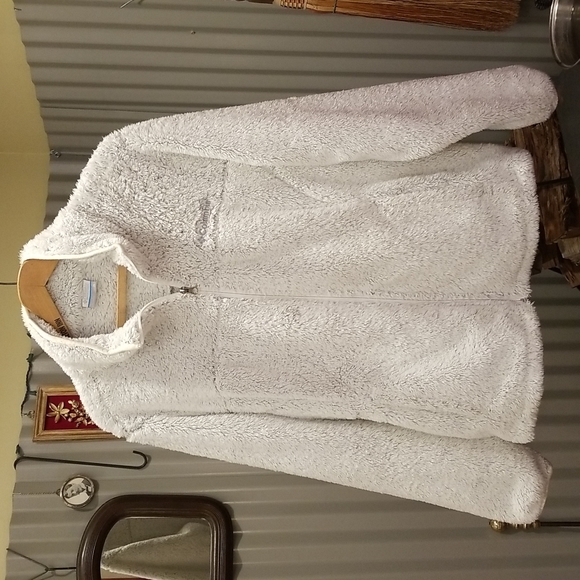 Columbia XL women's plush fleece jacket full zip 2 pockets polyester Like new - Picture 4 of 10
